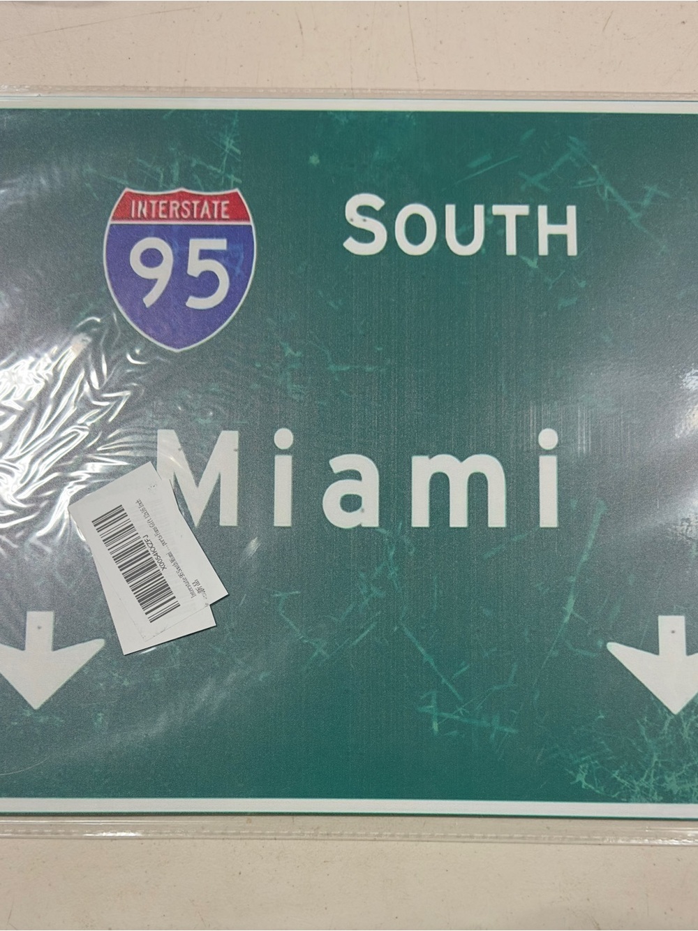Interstate 95 South Miami Wall Decor Sign - Green